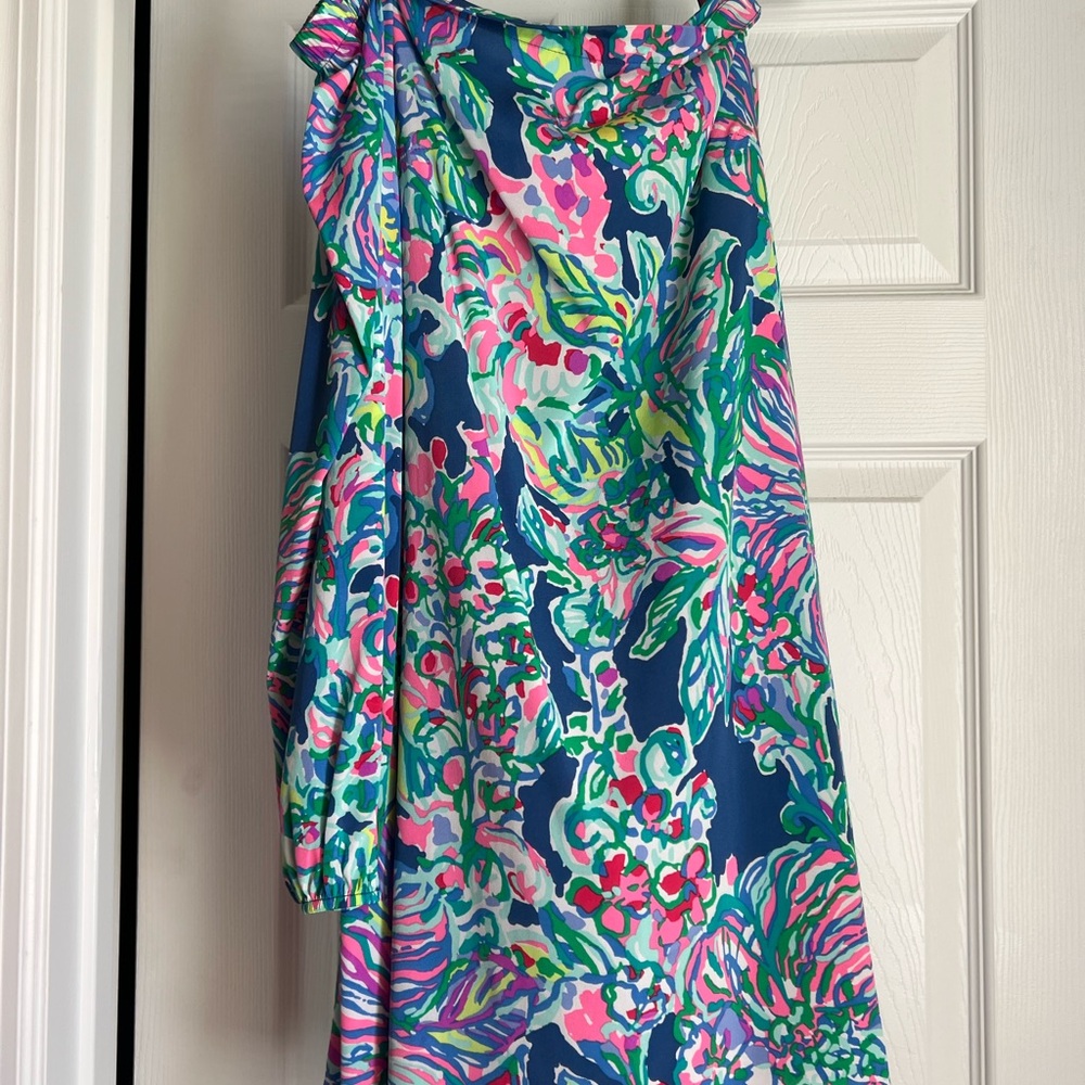 Lilly Pulitzer Vibrant Pink and Blue Dress